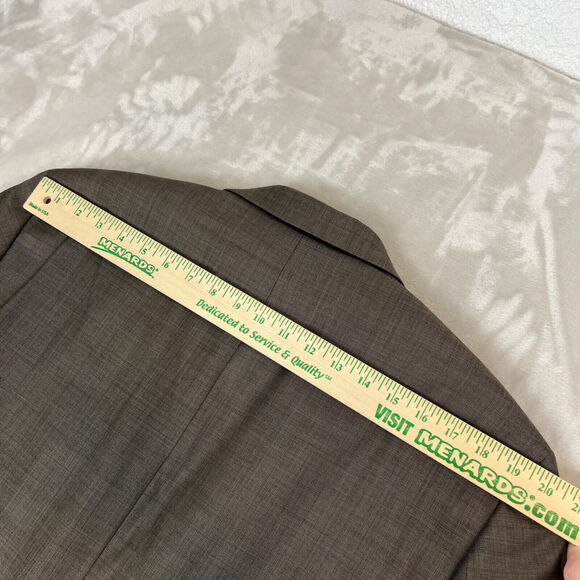 Chaps Ralph Lauren Blazer Mens 43 Brown Two Button Sport Coat Career Work Preppy - Picture 8 of 12